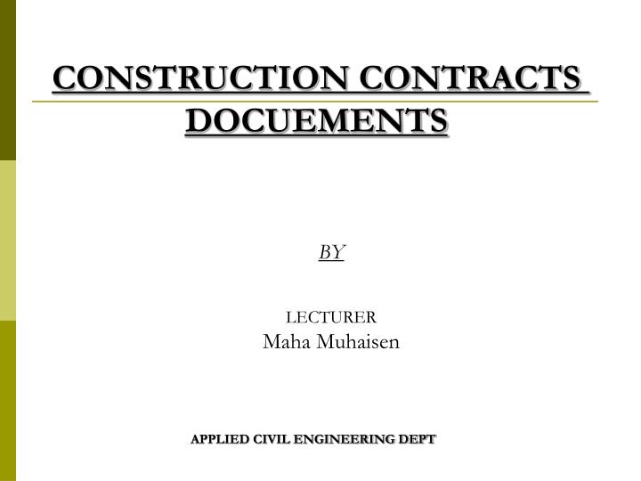 construction contracts docuements