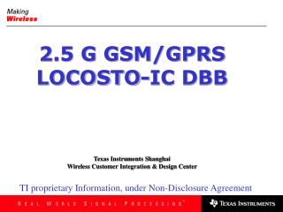 2.5 G GSM/GPRS LOCOSTO-IC DBB