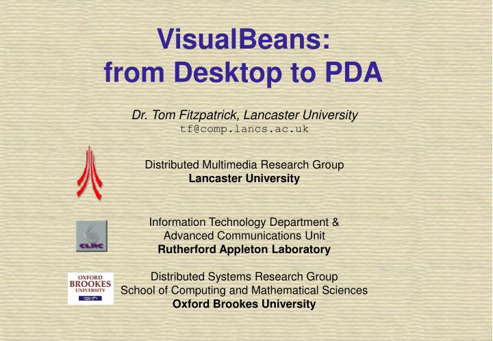 visualbeans from desktop to pda