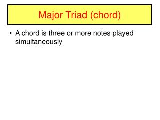 Major Triad (chord)