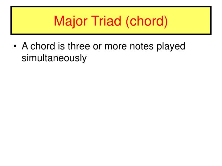 major triad chord