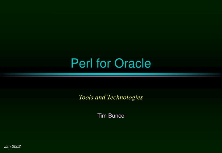 perl for oracle