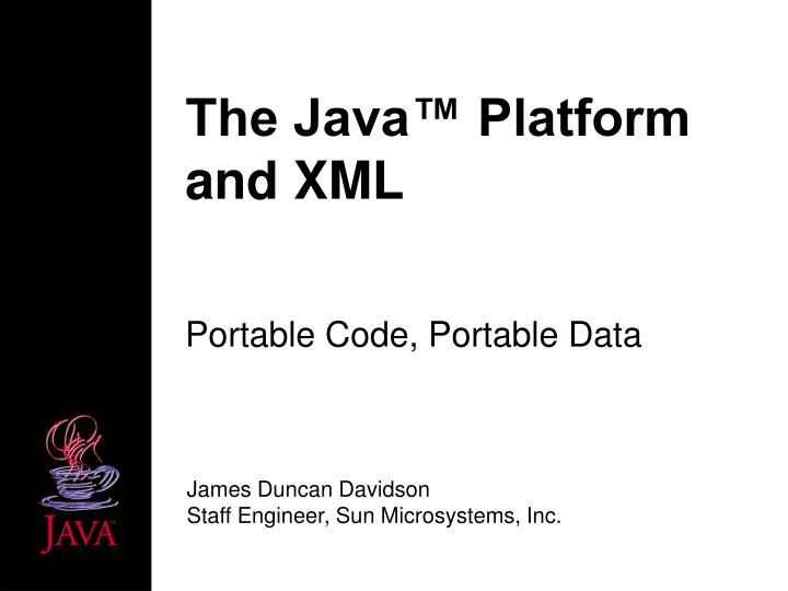 the java platform and xml