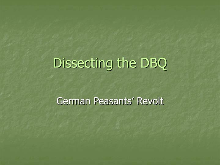 dissecting the dbq