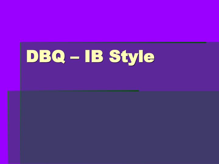 dbq ib style