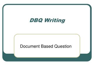 DBQ Writing