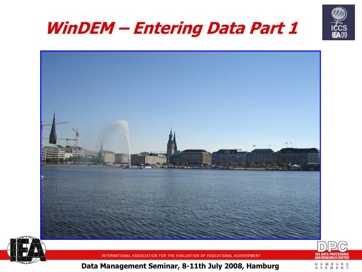 windem entering data part 1