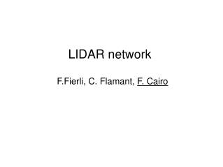 LIDAR network
