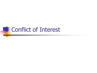 Conflict of Interest