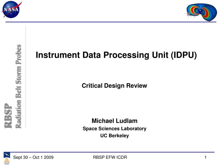 instrument data processing unit idpu