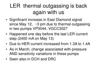 LER thermal outgassing is back again with us