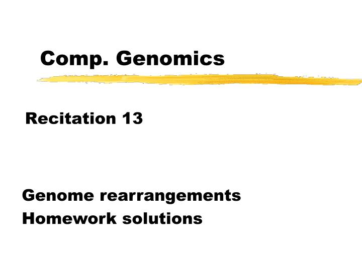 comp genomics