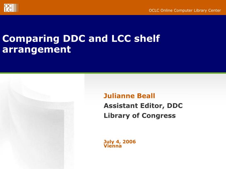 comparing ddc and lcc shelf arrangement