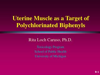 Uterine Muscle as a Target of Polychlorinated Biphenyls