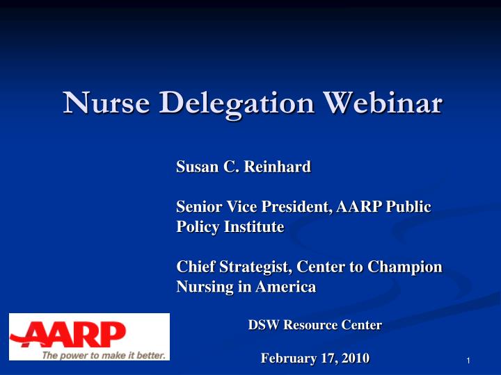 nurse delegation webinar