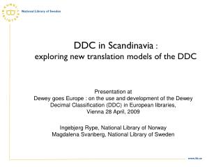 DDC in Scandinavia : exploring new translation models of the DDC