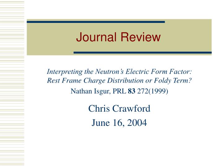 journal review