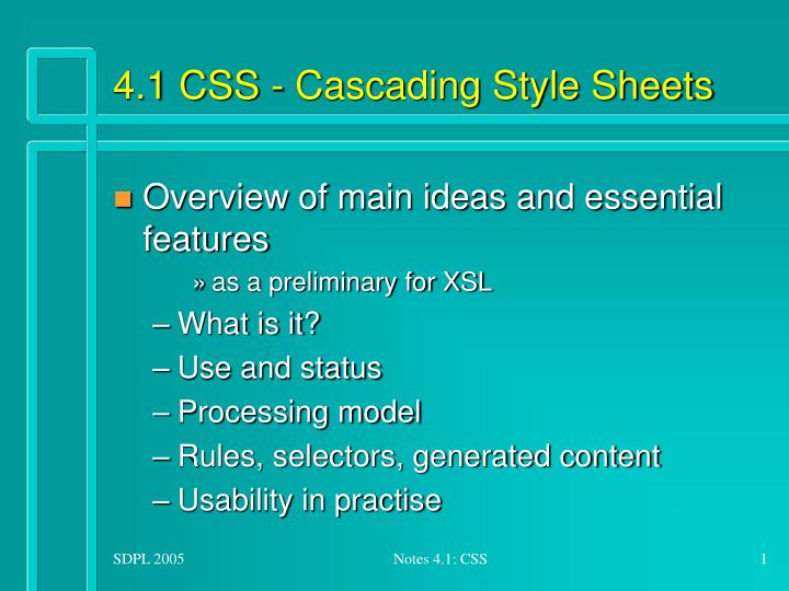4 1 css cascading style sheets