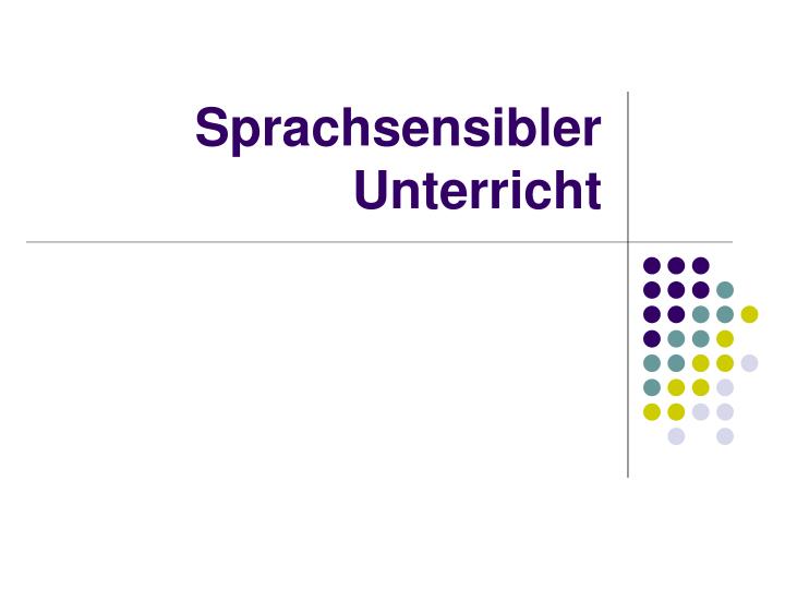 sprachsensibler unterricht