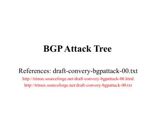 BGP Attack Tree