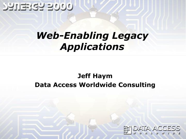 web enabling legacy applications