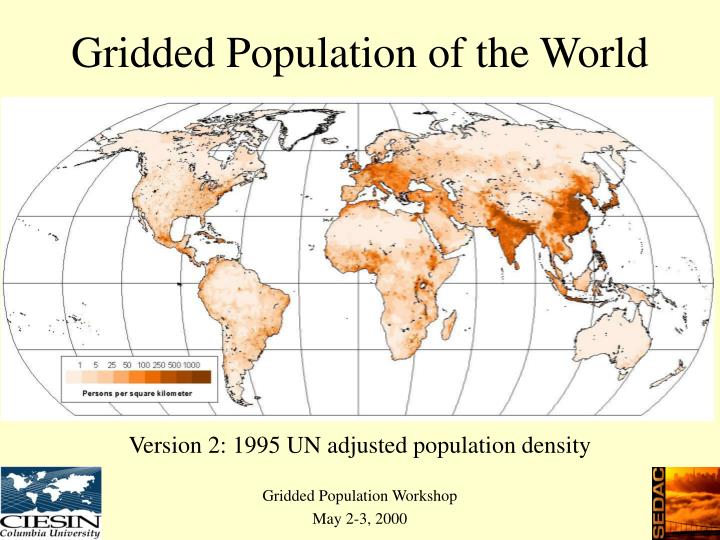 gridded population of the world