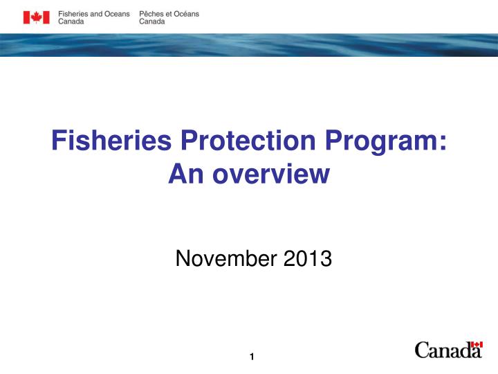fisheries protection program an overview