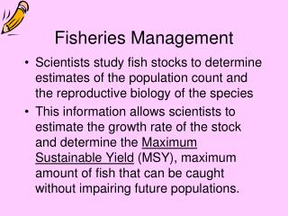 Fisheries Management