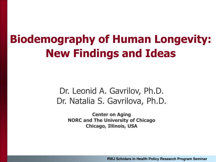 biodemography of human longevity new findings and ideas