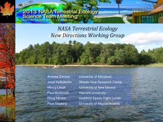 NASA Terrestrial Ecology New Directions Working Group