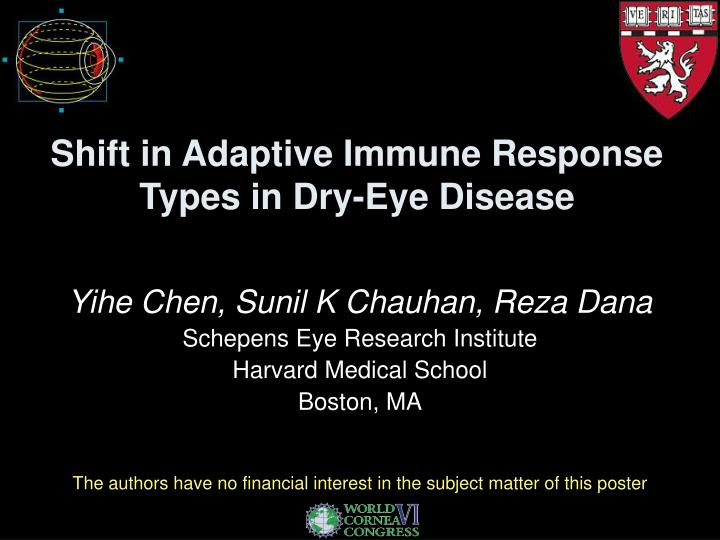 shift in adaptive immune response types in dry eye disease
