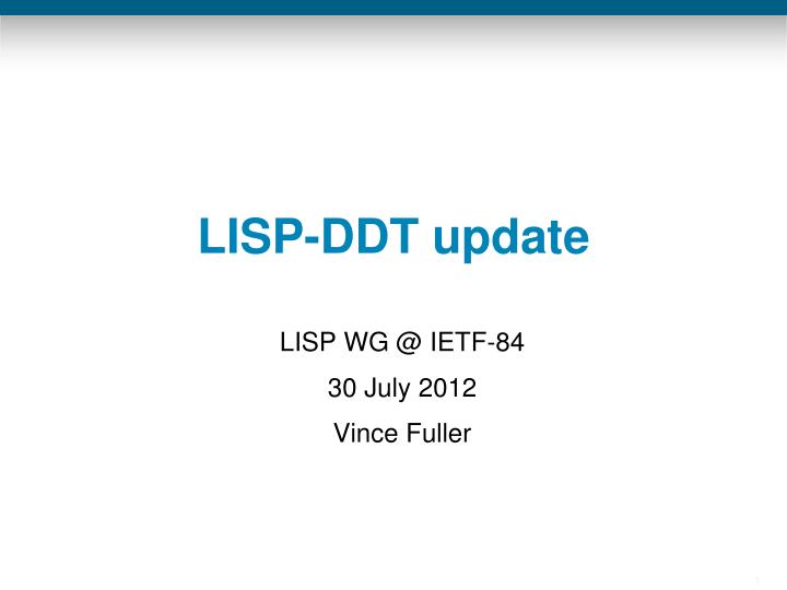 lisp ddt update