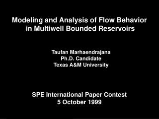 Modeling and Analysis of Flow Behavior in Multiwell Bounded Reservoirs