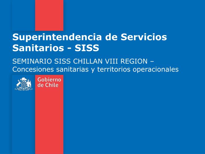 superintendencia de servicios sanitarios siss