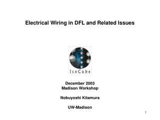 Electrical Wiring in DFL and Related Issues