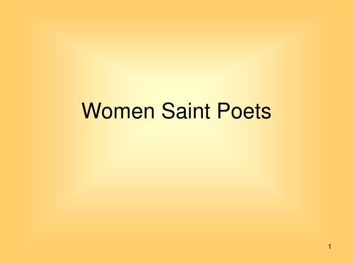women saint poets