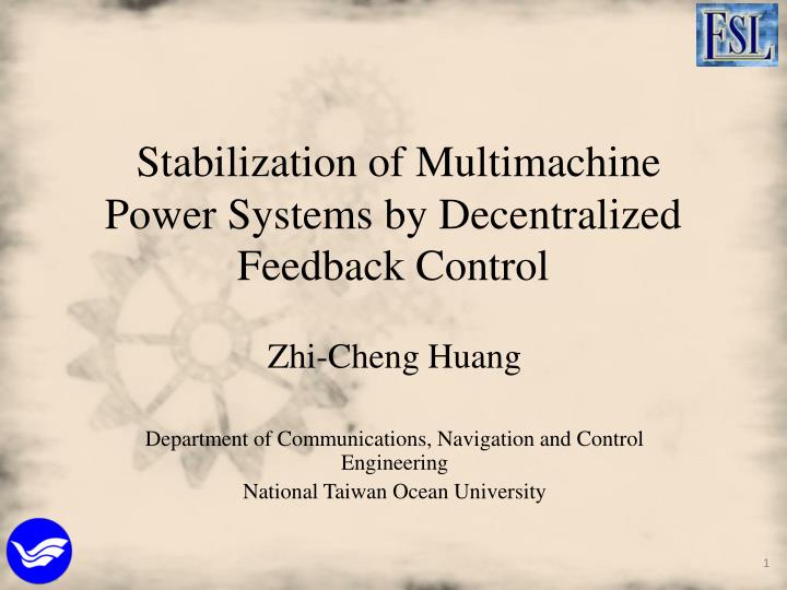 stabilization of multimachine power systems by decentralized feedback control