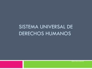 sistema universal de derechos humanos