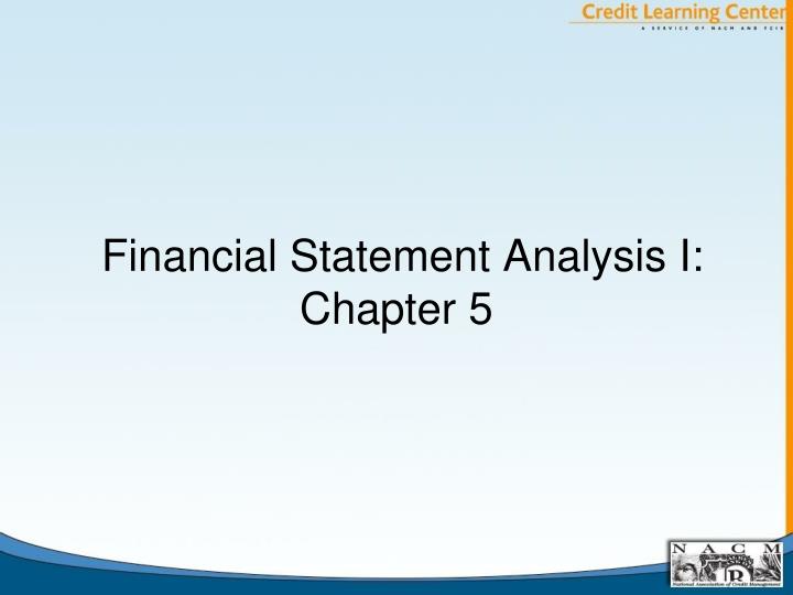 financial statement analysis i chapter 5