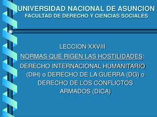 universidad nacional de asuncion facultad de derecho y ciencias sociales