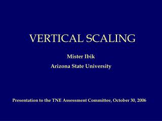 VERTICAL SCALING