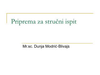 priprema za stru ni ispit