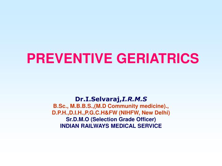 preventive geriatrics