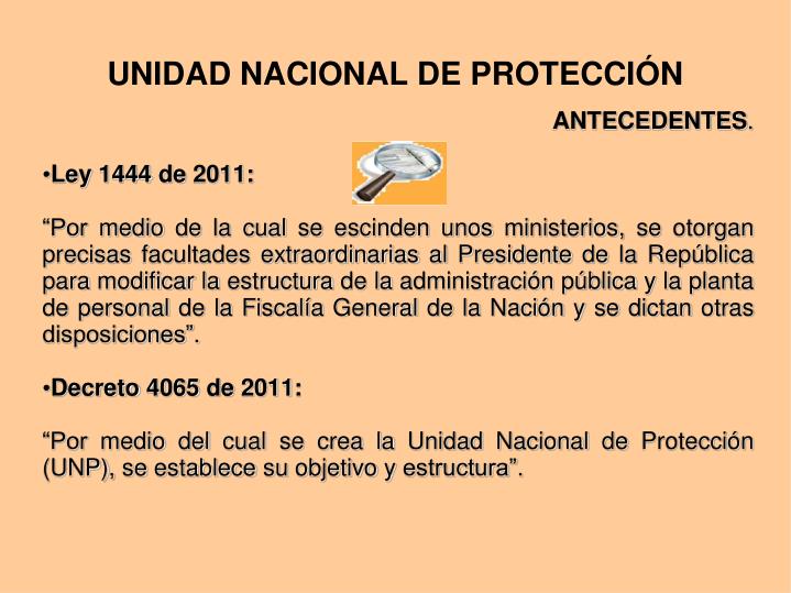 unidad nacional de protecci n