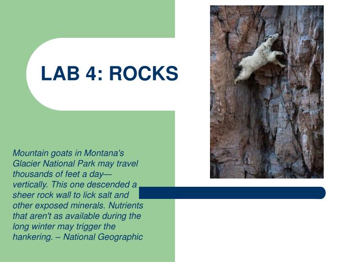 lab 4 rocks