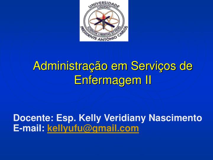 administra o em servi os de enfermagem ii