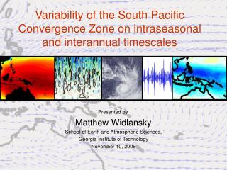 Variability of the South Pacific Convergence Zone on intraseasonal and interannual timescales