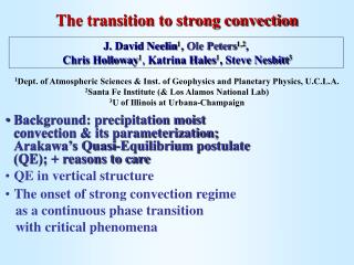 The transition to strong convection