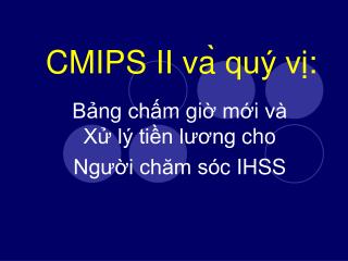 cmips ii va quy vi