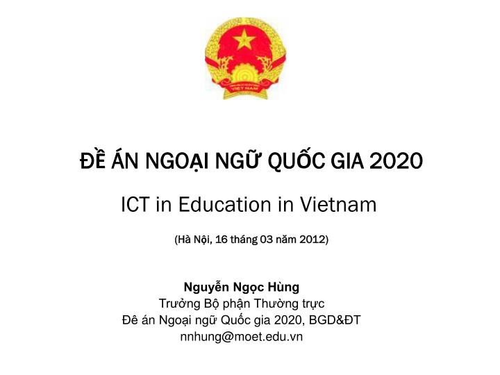 n ngo i ng qu c gia 2020 ict in education in vietnam h n i 16 th ng 03 n m 2012